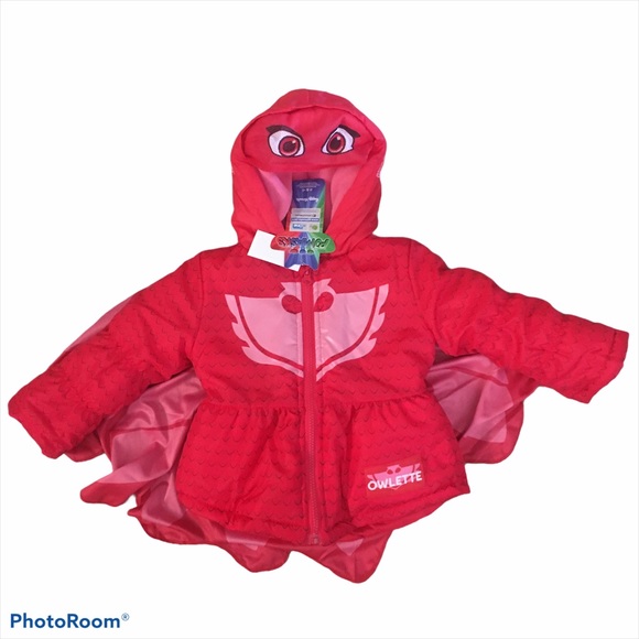 pj masks Jackets Coats Pj Masks Owlette Hooded Puffer Jacket